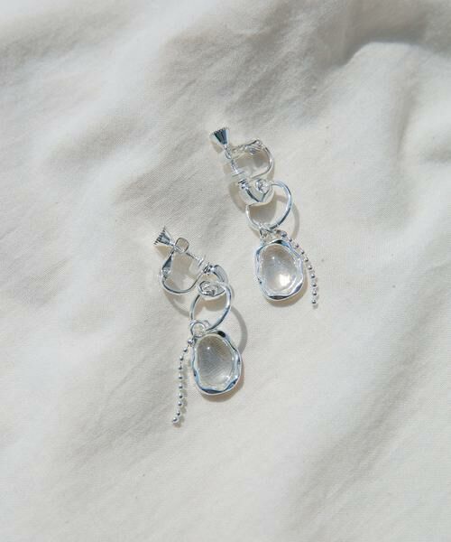 SMELLY / スメリー ピアス・イヤリング | クリアドロップチェーンイヤリング | 詳細1