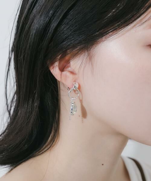 SMELLY / スメリー ピアス・イヤリング | クリアドロップチェーンイヤリング | 詳細5
