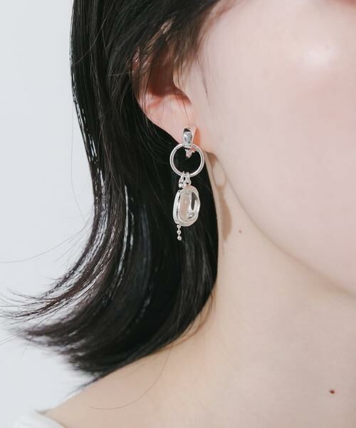 SMELLY / スメリー ピアス・イヤリング | クリアドロップチェーンイヤリング | 詳細6