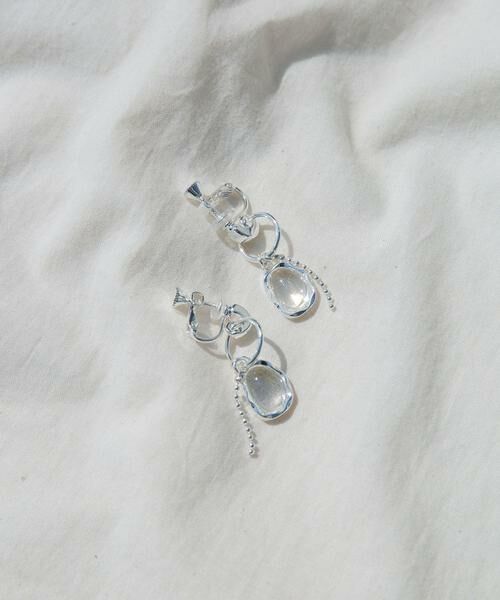 SMELLY / スメリー ピアス・イヤリング | クリアドロップチェーンイヤリング（シルバー系その他）