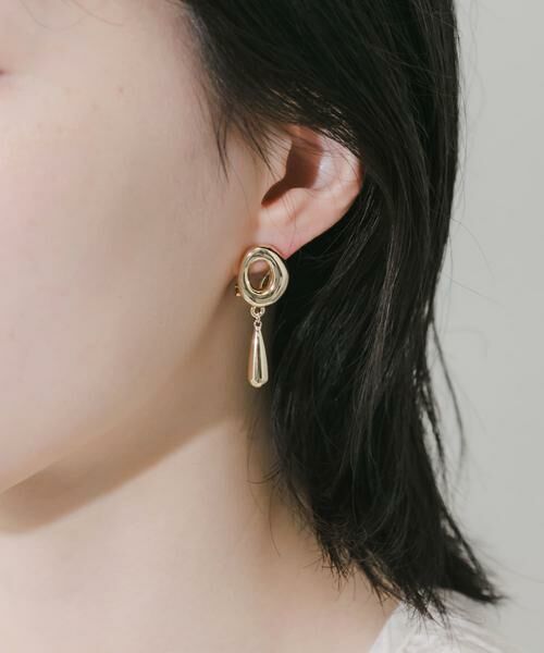 SMELLY / スメリー ピアス・イヤリング | ニュアンスラウンドドロップイヤリング | 詳細2