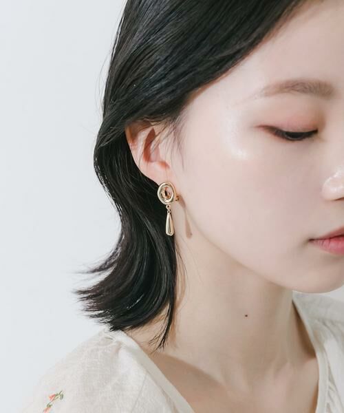 SMELLY / スメリー ピアス・イヤリング | ニュアンスラウンドドロップイヤリング | 詳細4