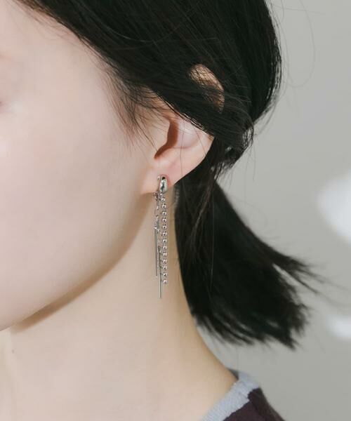 SMELLY / スメリー ピアス・イヤリング | ダブルチェーンイヤリング | 詳細1