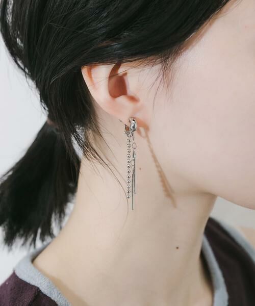 SMELLY / スメリー ピアス・イヤリング | ダブルチェーンイヤリング | 詳細2