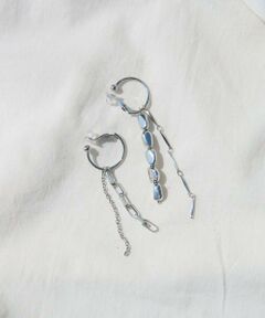 SMELLY / スメリー ピアス・イヤリング | アシンメトリーマルチチェーンイヤリング