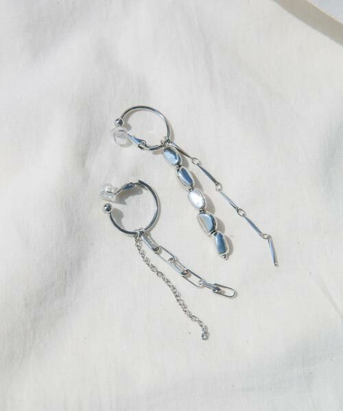 SMELLY / スメリー ピアス・イヤリング | アシンメトリーマルチチェーンイヤリング | 詳細1