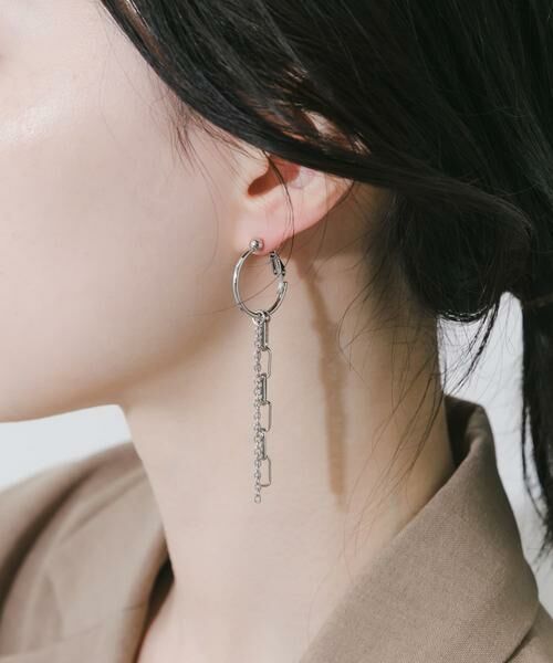 SMELLY / スメリー ピアス・イヤリング | アシンメトリーマルチチェーンイヤリング | 詳細3