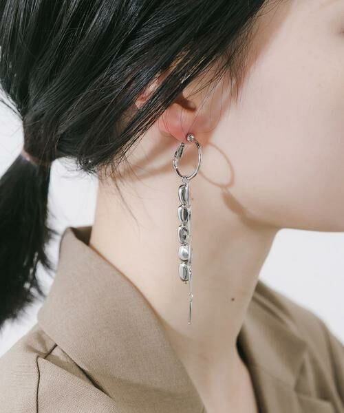 SMELLY / スメリー ピアス・イヤリング | アシンメトリーマルチチェーンイヤリング | 詳細5