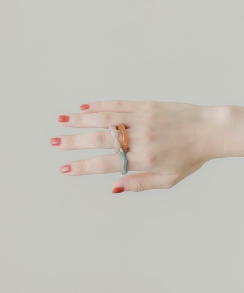 SMELLY / スメリー リング | カラージュシ3セットリング（グリーン系その他）