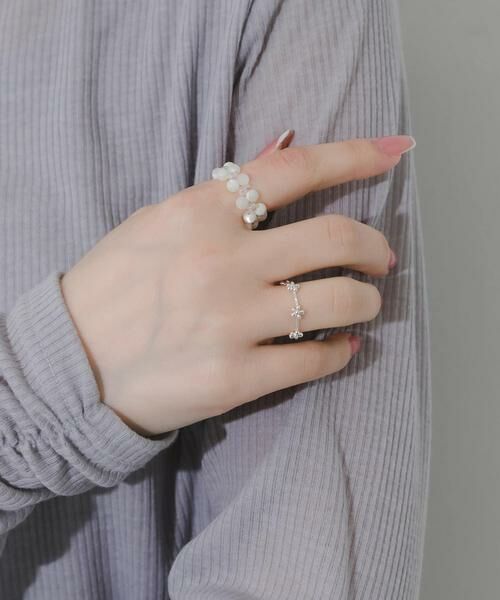 SMELLY / スメリー リング | ビーズフラワー2セットリング | 詳細1