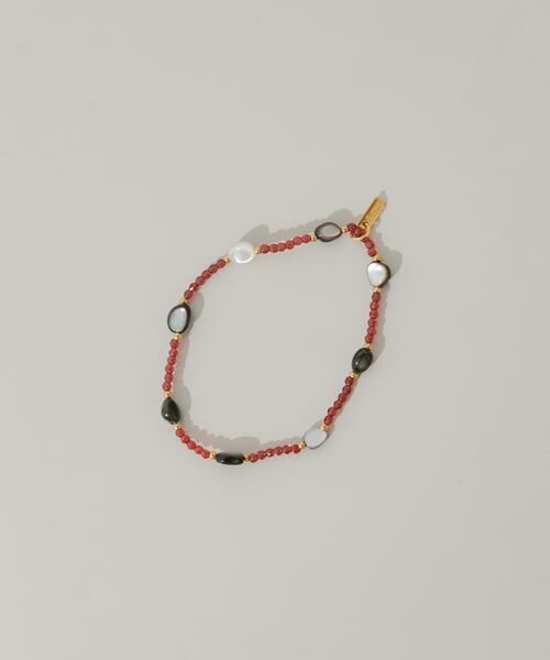 SMELLY / スメリー ブレスレット・バングル | ステンレスストーンカラービーズブレスレット（レッド系その他）