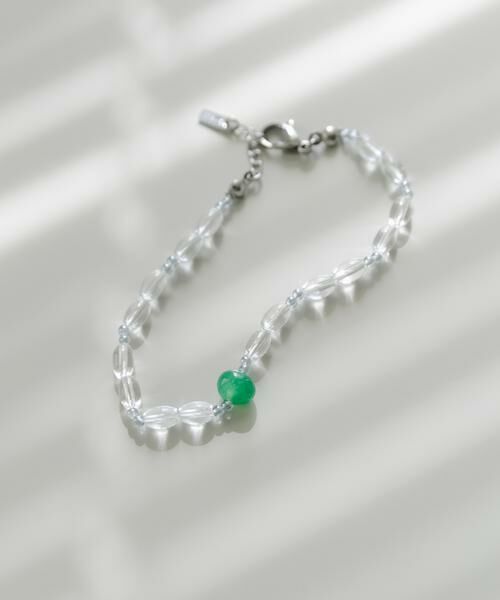 SMELLY / スメリー ブレスレット・バングル | ステンレスカラートップビーズブレスレット（クリア）