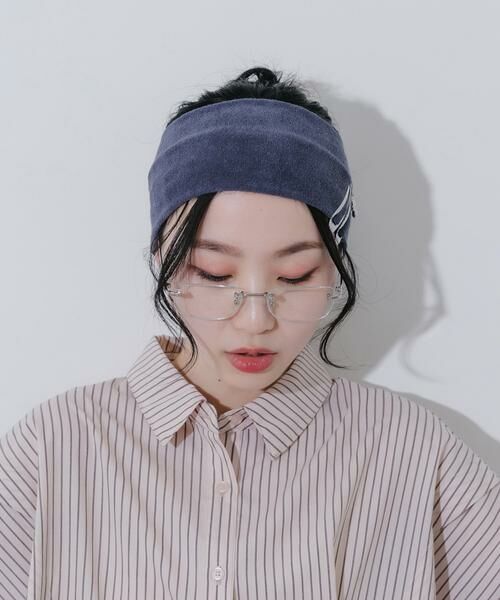 SMELLY / スメリー カチューシャ・カチューム・その他 | パイルヘアターバン（ネイビー）