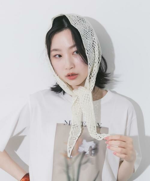 SMELLY / スメリー バンダナ・スカーフ | クロシェサンカクスカーフ | 詳細1