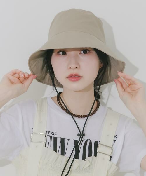 SMELLY / スメリー ハット | 『撥水/UVカット』ハッスイドロストバケットハット（ベージュ）