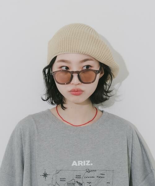 SMELLY / スメリー サングラス・メガネ | クリアフレームカラーサングラス（ブラウン）