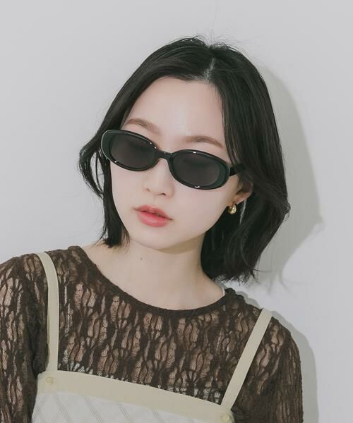 SMELLY / スメリー サングラス・メガネ | オーバルタイプサングラス（ブラック）