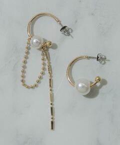 SMELLY / スメリー ピアス・イヤリング | チェーンコンビアシンメトリーピアス