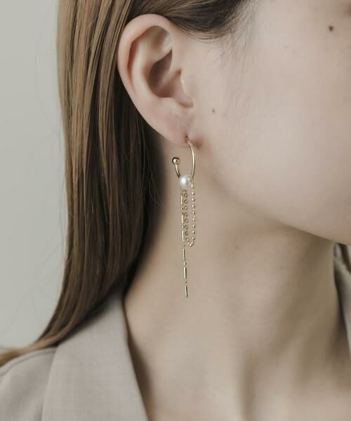 SMELLY / スメリー ピアス・イヤリング | チェーンコンビアシンメトリーピアス | 詳細2