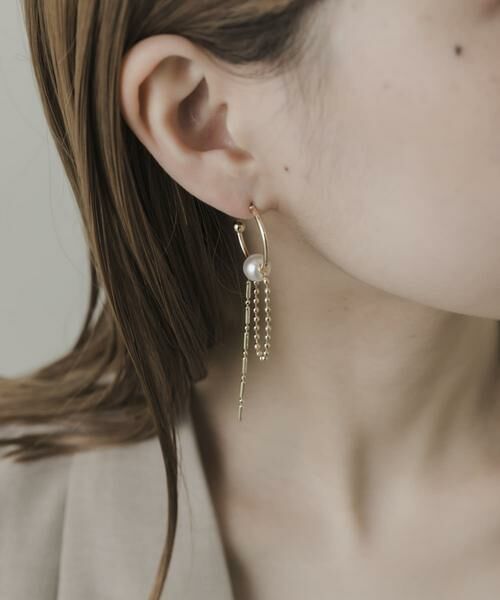 SMELLY / スメリー ピアス・イヤリング | チェーンコンビアシンメトリーピアス | 詳細3