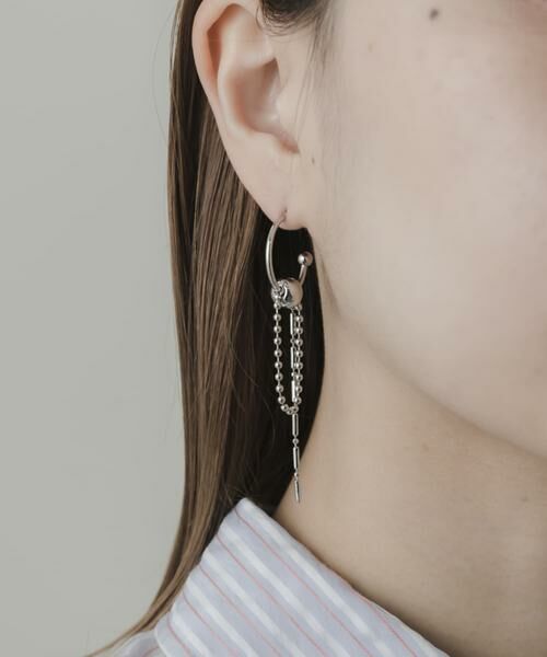 SMELLY / スメリー ピアス・イヤリング | チェーンコンビアシンメトリーピアス | 詳細6