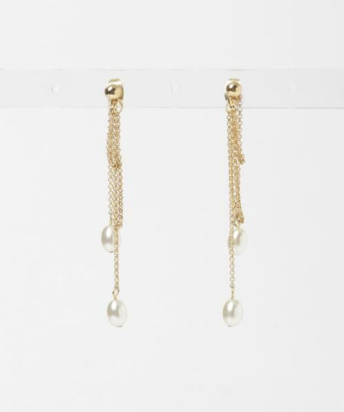 SMELLY / スメリー ピアス・イヤリング | ドロップパールチェーンループピアス | 詳細5