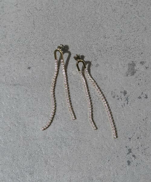 SMELLY / スメリー ピアス・イヤリング | ビジューロングチェーンピアス | 詳細1