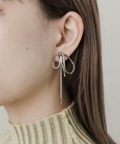 SMELLY / スメリー ピアス・イヤリング | ニュアンスリボンスネークチェーンイヤリング