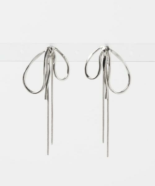 SMELLY / スメリー ピアス・イヤリング | ニュアンスリボンスネークチェーンイヤリング | 詳細13