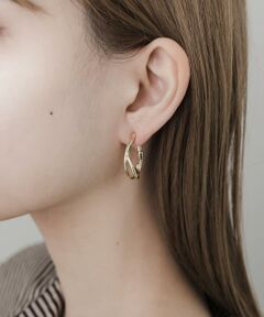 SMELLY / スメリー ピアス・イヤリング | ニュアンスメタルフープイヤリング