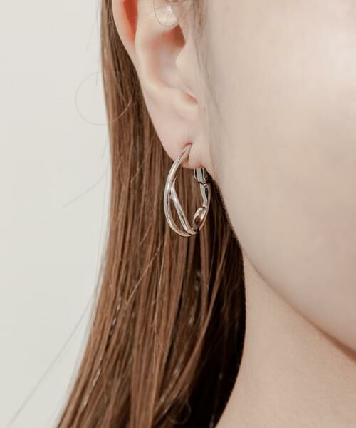 SMELLY / スメリー ピアス・イヤリング | ニュアンスメタルフープイヤリング | 詳細8