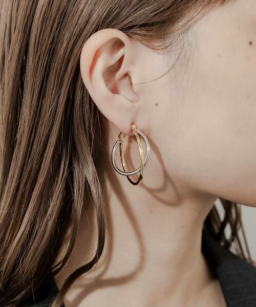 SMELLY / スメリー ピアス・イヤリング | コンビメッキフープイヤリング（ゴールド系その他）