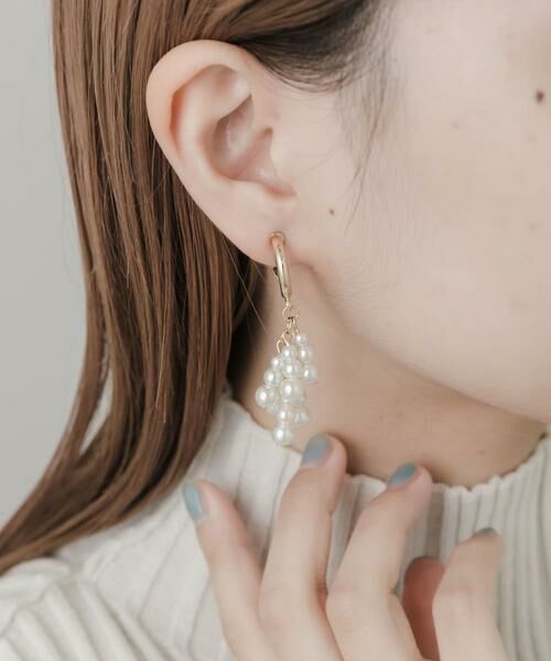 SMELLY / スメリー ピアス・イヤリング | メタルムーンシャワーパールイヤリング | 詳細1