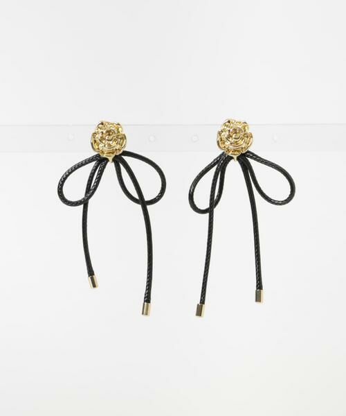 SMELLY / スメリー ピアス・イヤリング | ローズモチーフリボンコードイヤリング | 詳細4