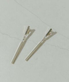 SMELLY / スメリー ピアス・イヤリング | ロングスクエアビジューイヤリング