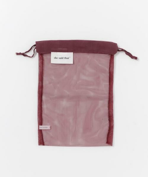 SMELLY / スメリー ポーチ | she said that キンチャクバッグ∴ | 詳細1