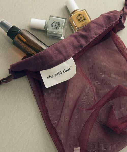 SMELLY / スメリー ポーチ | she said that キンチャクバッグ∴（ボルドー）