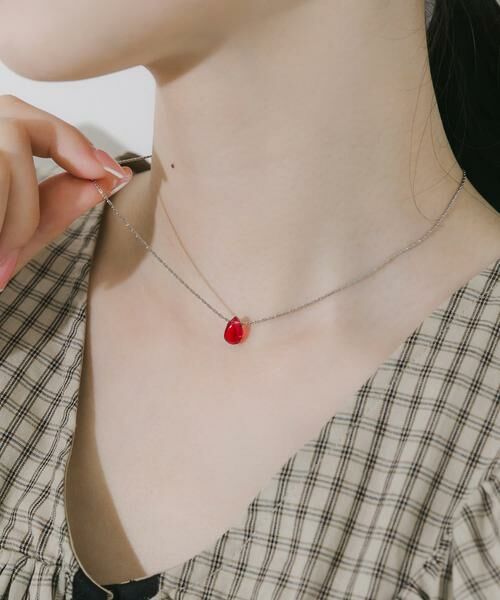 SMELLY / スメリー ネックレス・ペンダント・チョーカー | ステンレスカラードロップスライドネックレス（シルバー系その他）