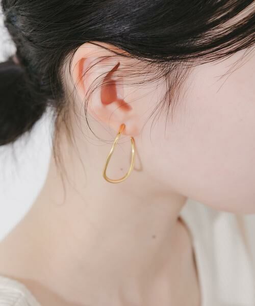 SMELLY / スメリー ピアス・イヤリング | ステンレスニュアンスラインフープピアス | 詳細4