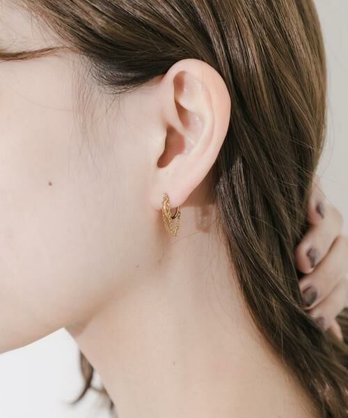 SMELLY / スメリー ピアス・イヤリング | ステンレスチェーンレイヤードミニフープピアス | 詳細3