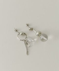 SMELLY / スメリー ピアス・イヤリング | クリアメタルアシンメトリーピアス