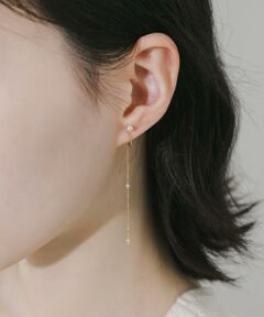 SMELLY / スメリー ピアス・イヤリング | ロングチェーンパールオメガイヤリング