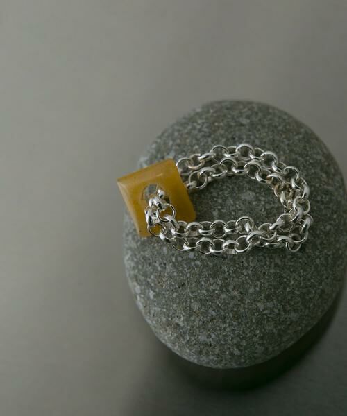 SMELLY / スメリー リング | SMELLY so’　redaventurine chain ring | 詳細1