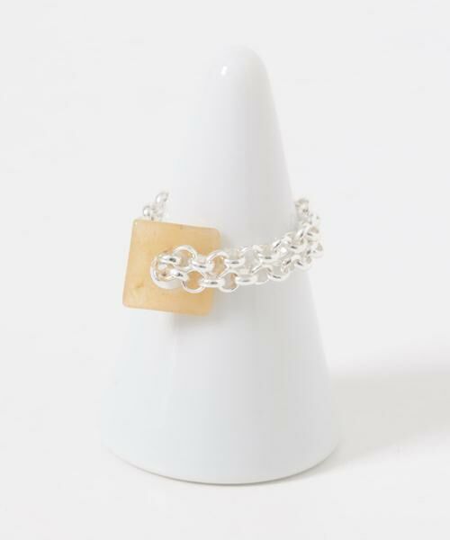 SMELLY / スメリー リング | SMELLY so’　redaventurine chain ring | 詳細5