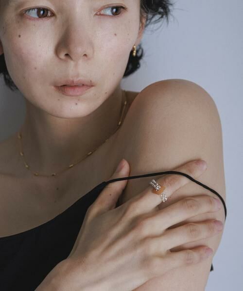 SMELLY / スメリー リング | SMELLY so’　redaventurine chain ring | 詳細9