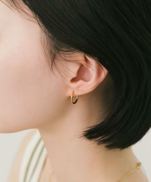 SMELLY / スメリー ピアス・イヤリング | ステンレスフープピアス13mm（ゴールド）