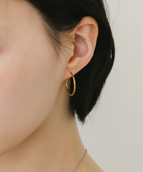 SMELLY / スメリー ピアス・イヤリング | ステンレスフープピアス23mm | 詳細2