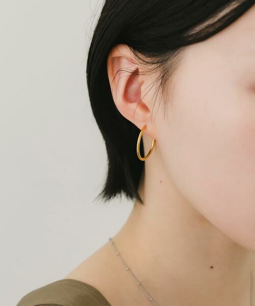 SMELLY / スメリー ピアス・イヤリング | ステンレスフープピアス23mm（ゴールド）