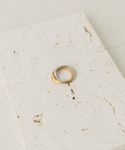 SMELLY / スメリー リング | ステンレスレイヤードニュアンスピンキーリング（シルバー系その他）