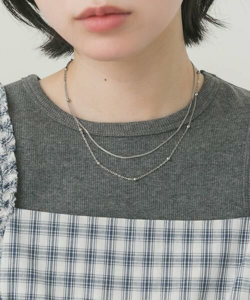 SMELLY / スメリー ネックレス・ペンダント・チョーカー | ステンレスステーションボール2セットネックレス | 詳細3